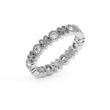 Inel Verigheta Eternity cu Diamante de 0.59ct