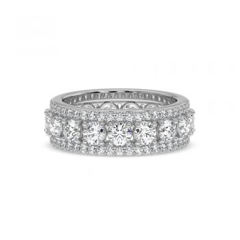 Inel Verigheta Eternity cu Diamante de 3.66ct