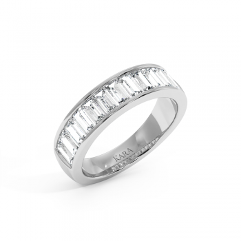 Inel Verigheta Semi Eternity cu Diamante Baget cut de 1.43 ct