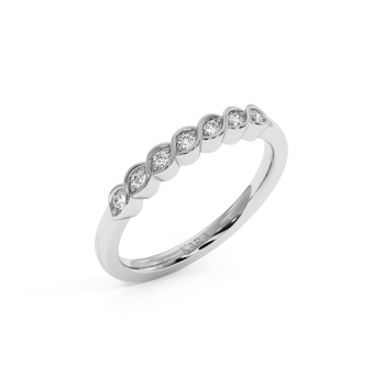 Inel Verigheta Semi Eternity cu Diamante de 0.14 ct