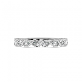 Inel Verigheta Semi Eternity cu Diamante de 0.43 ct 
