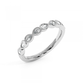 Inel Verigheta Semi Eternity cu Diamante de 0.43 ct 