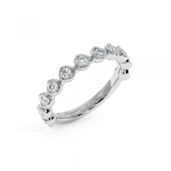 Inel Verigheta Semi Eternity cu Diamante de 0.44ct