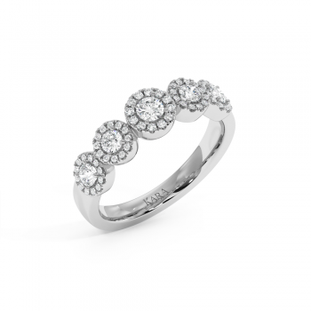 Inel Verigheta Semi Eternity cu Diamante de 0.62 ct