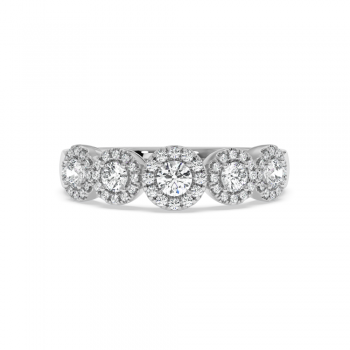 Inel Verigheta Semi Eternity cu Diamante de 0.62 ct