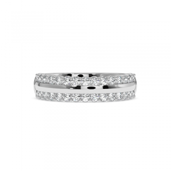 Inel Verigheta Semi Eternity cu Diamante de 0.69 ct