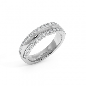 Inel Verigheta Semi Eternity cu Diamante de 0.69 ct