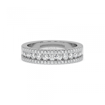 Inel Verigheta Semi Eternity cu Diamante de 0.89ct