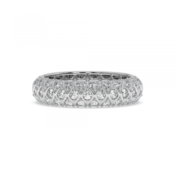 Inel Verigheta Semi Eternity cu Diamante de 0.99 ct