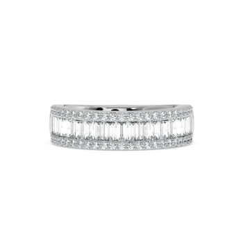 Inel Verigheta Semi Eternity cu Diamante de 0.99 ct 