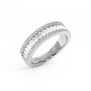 Inel Verigheta Semi Eternity cu Diamante de 0.99 ct 