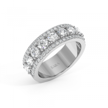 Inel Verigheta Semi Eternity cu Diamante de 1.83ct