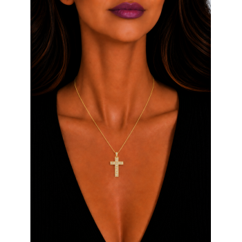 Pandantiv Cross cu Diamante de 0.33 ct