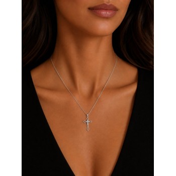 Pandantiv Cruciulita cu Diamante de 0.05ct