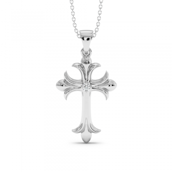 Pandantiv Cruciulita cu Diamante de 0.06ct