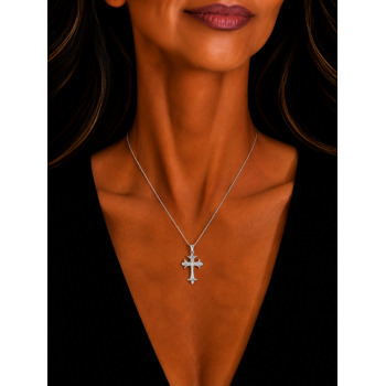 Pandantiv Cruciulita cu Diamante de 0.06ct