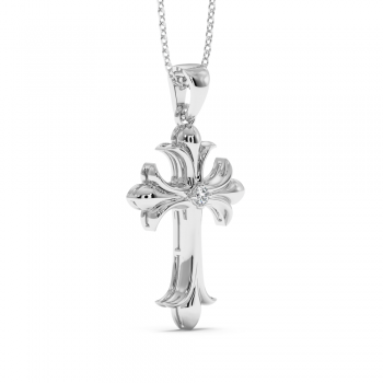 Pandantiv Cruciulita cu Diamante de 0.06ct