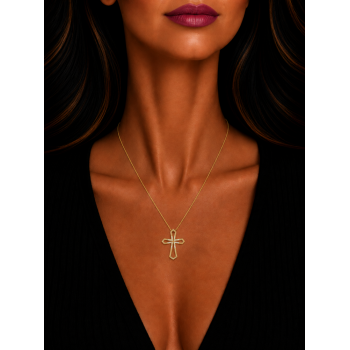 Pandantiv Cruciulita cu Diamante de 0.09ct