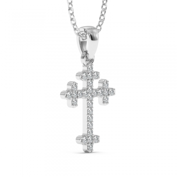 Pandantiv cruciulita cu diamante de 0.10 ct