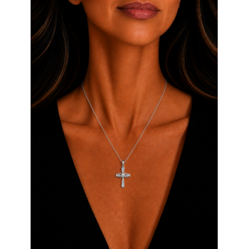 Pandantiv Cruciulita cu Diamante de 0.14ct