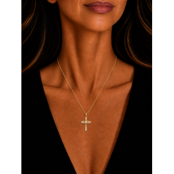 Pandantiv Cruciulita cu Diamante de 0.14ct