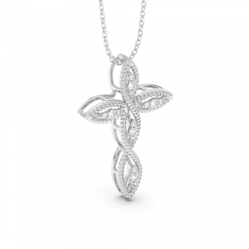 Pandantiv Cruciulita cu Diamante de 0.15ct