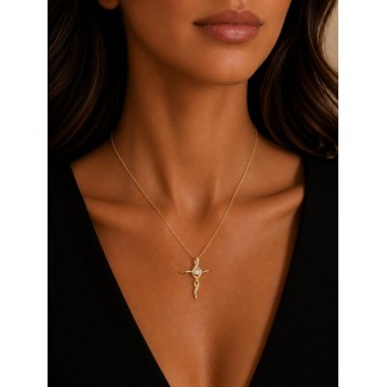 Pandantiv Cruciulita cu Diamante de 0.16 ct