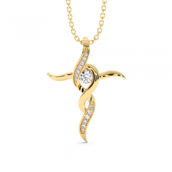 Pandantiv Cruciulita cu Diamante de 0.16 ct