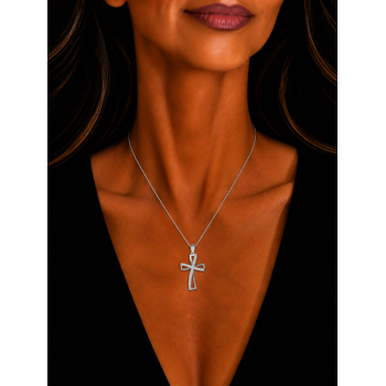Pandantiv Cruciulita cu Diamante de 0.16ct