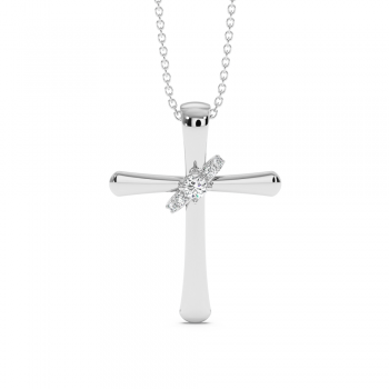 Pandantiv Cruciulita cu Diamante de 0.16ct