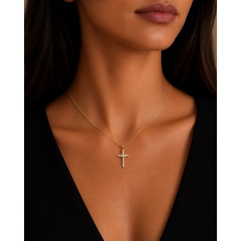 Pandantiv Cruciulita cu Diamante de 0.17ct