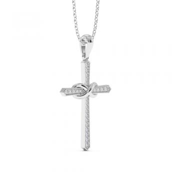 Pandantiv Cruciulita cu Diamante de 0.17ct