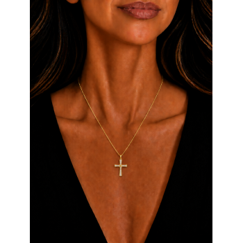 Pandantiv Cruciulita cu Diamante de 0.19ct