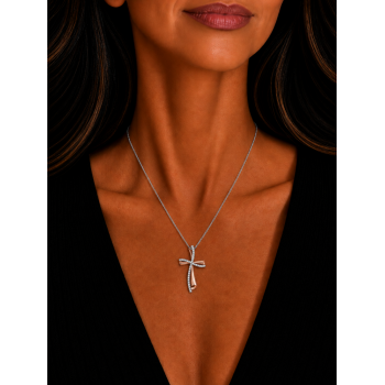 Pandantiv Cruciulita cu Diamante de 0.21 ct