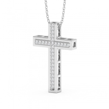 Pandantiv Cruciulita cu Diamante de 0.22ct