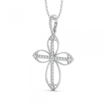 Pandantiv Cruciulita cu Diamante de 0.22ct