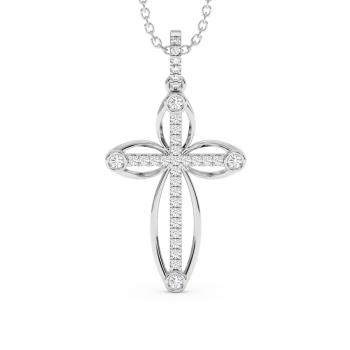 Pandantiv Cruciulita cu Diamante de 0.23ct