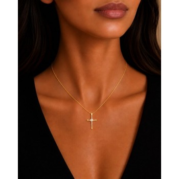 Pandantiv Cruciulita cu Diamante de 0.25ct