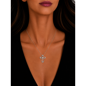 Pandantiv Cruciulita cu Diamante de 0.26ct