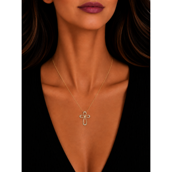 Pandantiv Cruciulita cu Diamante de 0.26ct
