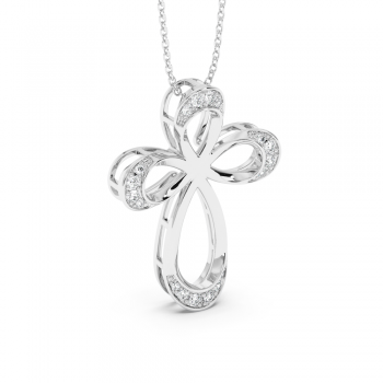 Pandantiv Cruciulita cu Diamante de 0.26ct