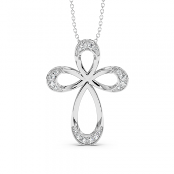 Pandantiv Cruciulita cu Diamante de 0.26ct