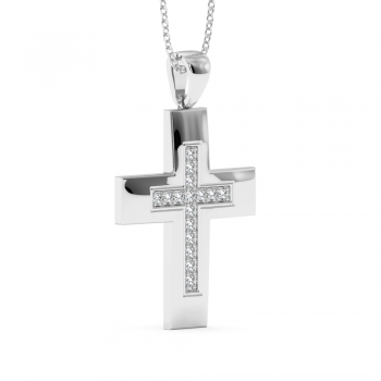 Pandantiv Cruciulita cu Diamante de 0.27ct