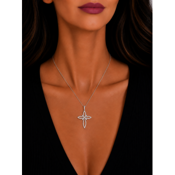 Pandantiv Cruciulita cu Diamante de 0.28ct