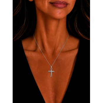 Pandantiv Cruciulita cu Diamante de 0.28ct
