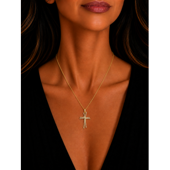 Pandantiv Cruciulita cu Diamante de 0.28ct