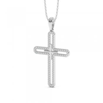 Pandantiv Cruciulita cu Diamante de 0.29ct