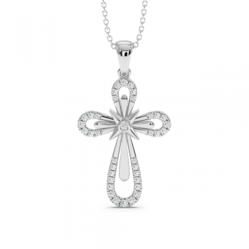 Pandantiv Cruciulita cu Diamante de 0.29ct