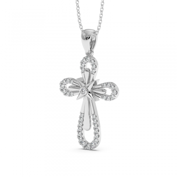 Pandantiv Cruciulita cu Diamante de 0.29ct