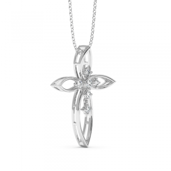 Pandantiv Cruciulita cu Diamante de 0.29ct